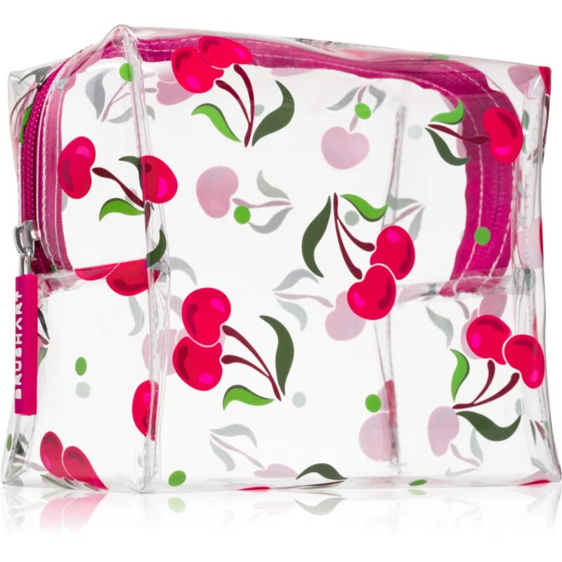 BrushArt Accessories Transparent cosmetic bag prozorna kozmetična torbica Sweet Cherry 15 x 14 x 9 cm 1 kos