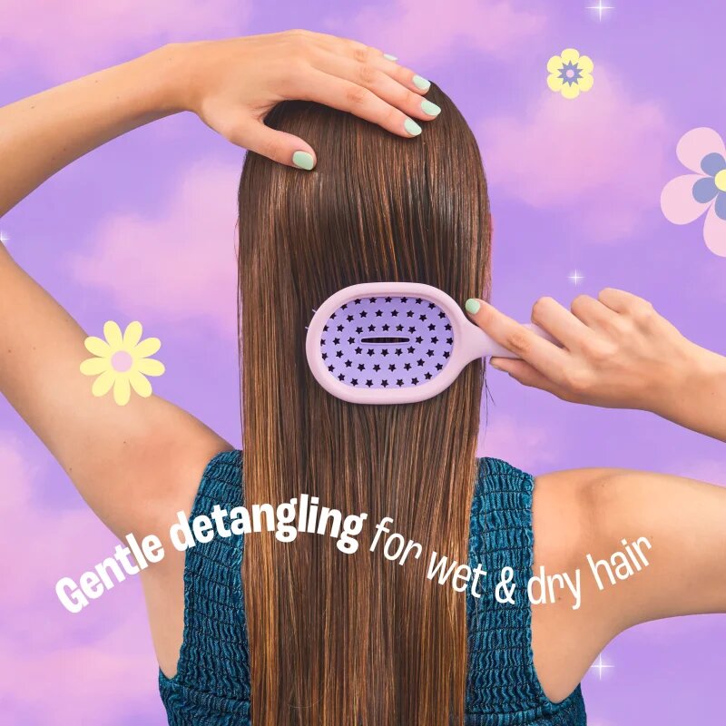 BrushArt Daisy Dreams Detangling hairbrush krtača za lase Pink 1 kos
