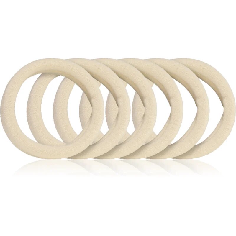 BrushArt Hair Band elastike za lase Beige 6 kos