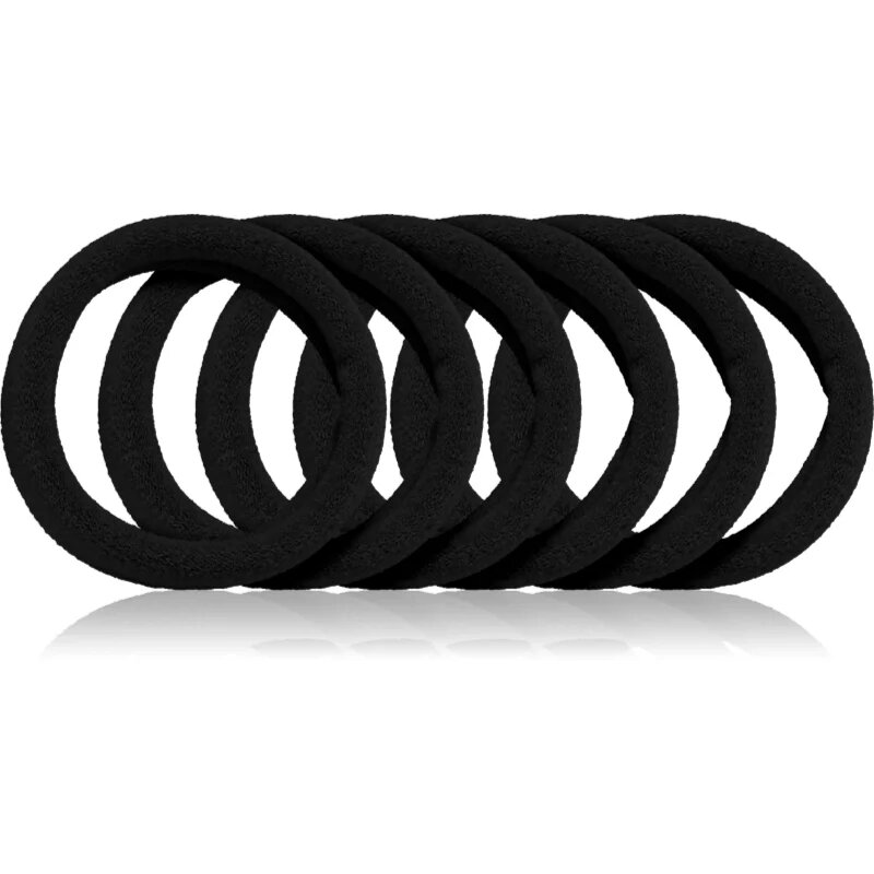 BrushArt Hair Band elastike za lase Black 6 kos