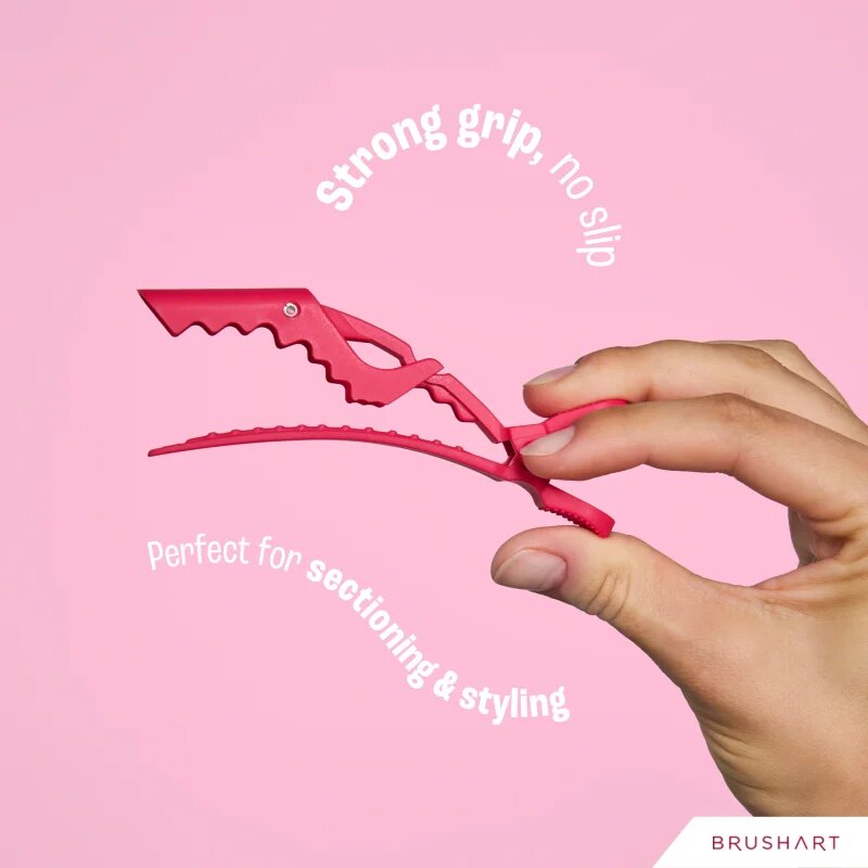 BrushArt Hair Crocodile sectioning hair clips sponke za lase 6 kos
