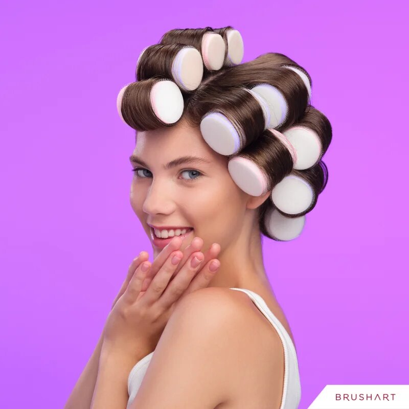 BrushArt Hair Foam hair rollers samostoječe navijalke 8 kos