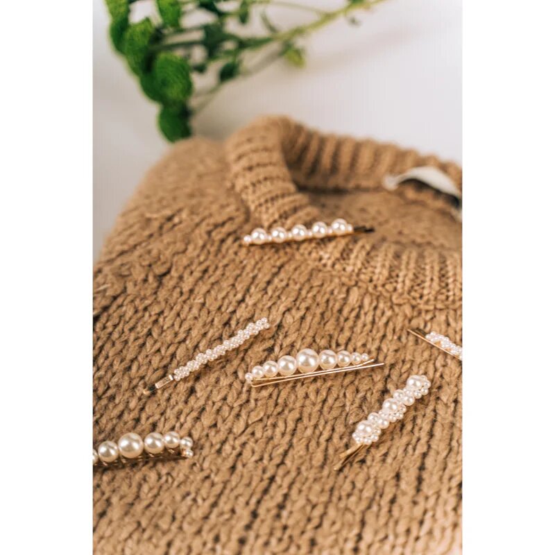 BrushArt Hair Pearl clips sponke za lase 4 kos
