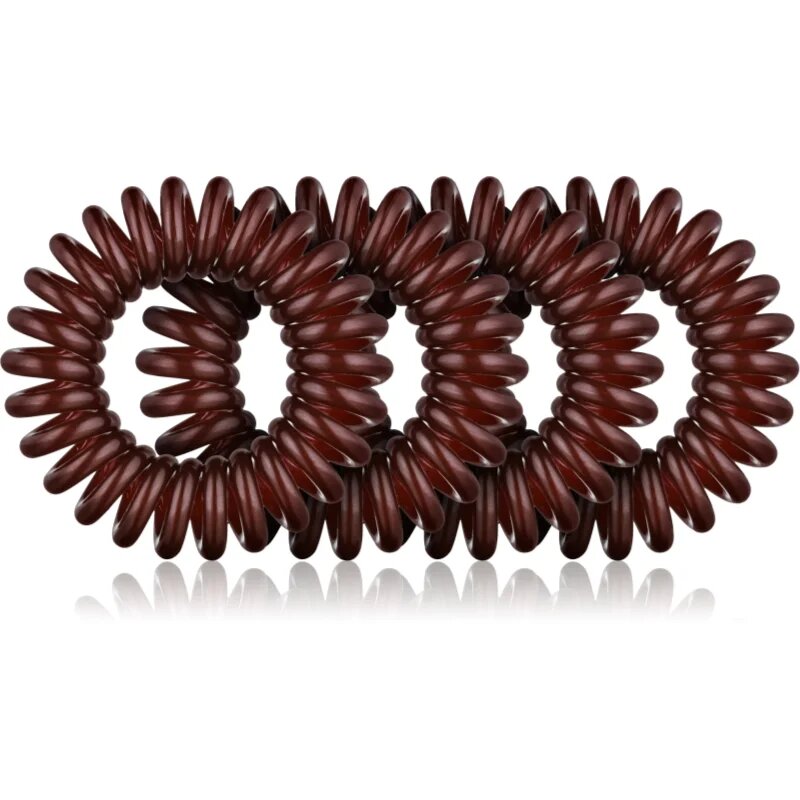BrushArt Hair Rings elastike za lase Brown 4 kos