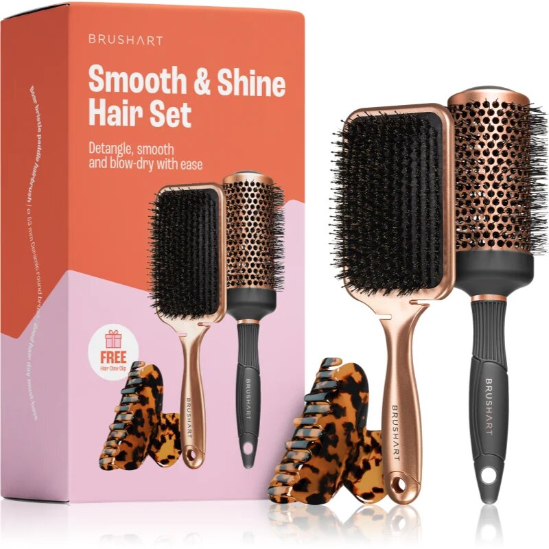 BrushArt Hair Smooth & Shine Hair Set darilni set za lase