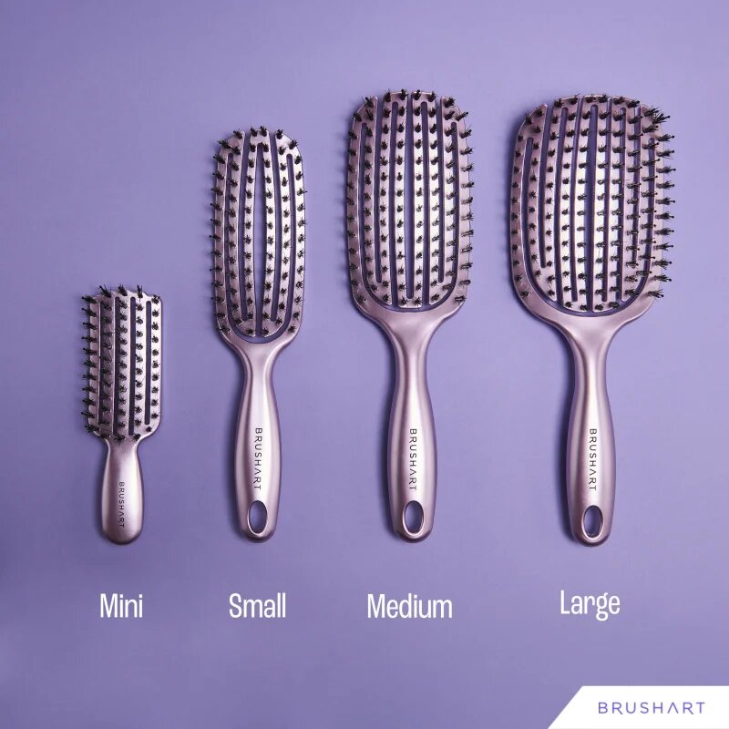 BrushArt Hair Vent blowdry hairbrush with boar bristles krtača za lase z najlonskimi in prašičjimi ščetinami Medium 1 kos