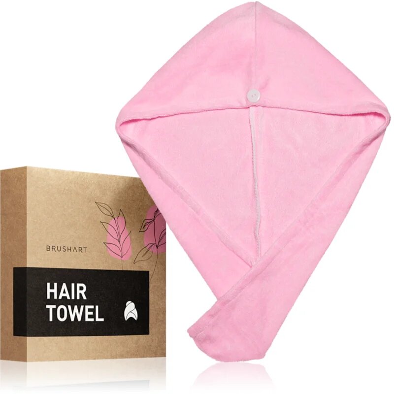 BrushArt Home Salon Hair towel brisača za lase Pink 1 kos