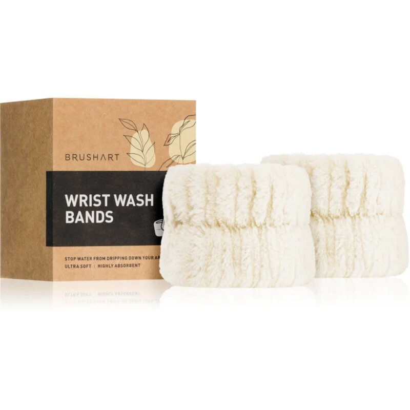 BrushArt Home Salon Wrist wash bands zapestnice proti brizganju vode pri umivanju obraza Cream 2 kos