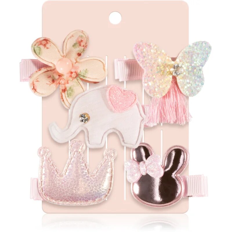 BrushArt KIDS Elephant hair clip set sponke za lase Elephant 5 kos
