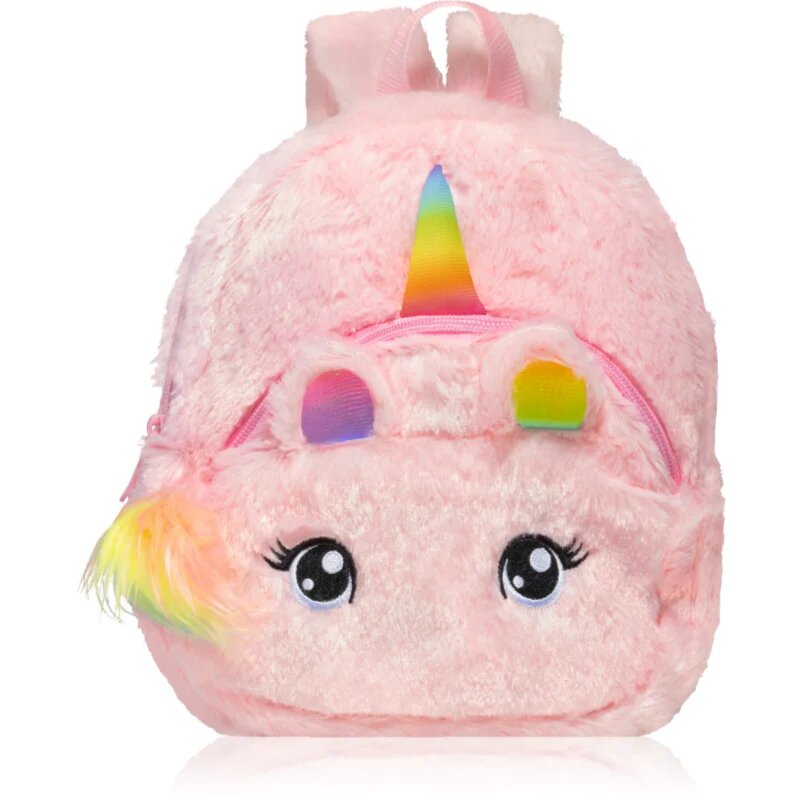 BrushArt KIDS Fluffy unicorn backpack Small otroški nahrbtnik Pink (20 x 23 cm) 1 kos