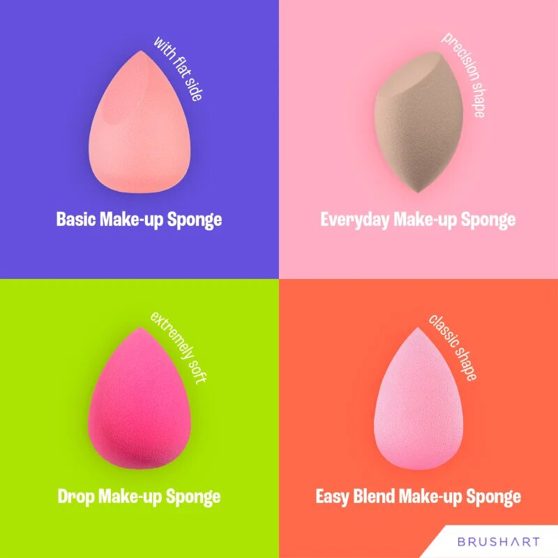 BrushArt Make-up Sponge Basic precizna gobica za tekoči puder 1 kos