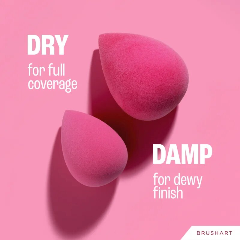 BrushArt Make-up Sponge Drop gobica za tekoči puder v obliki kapljice 1 kos