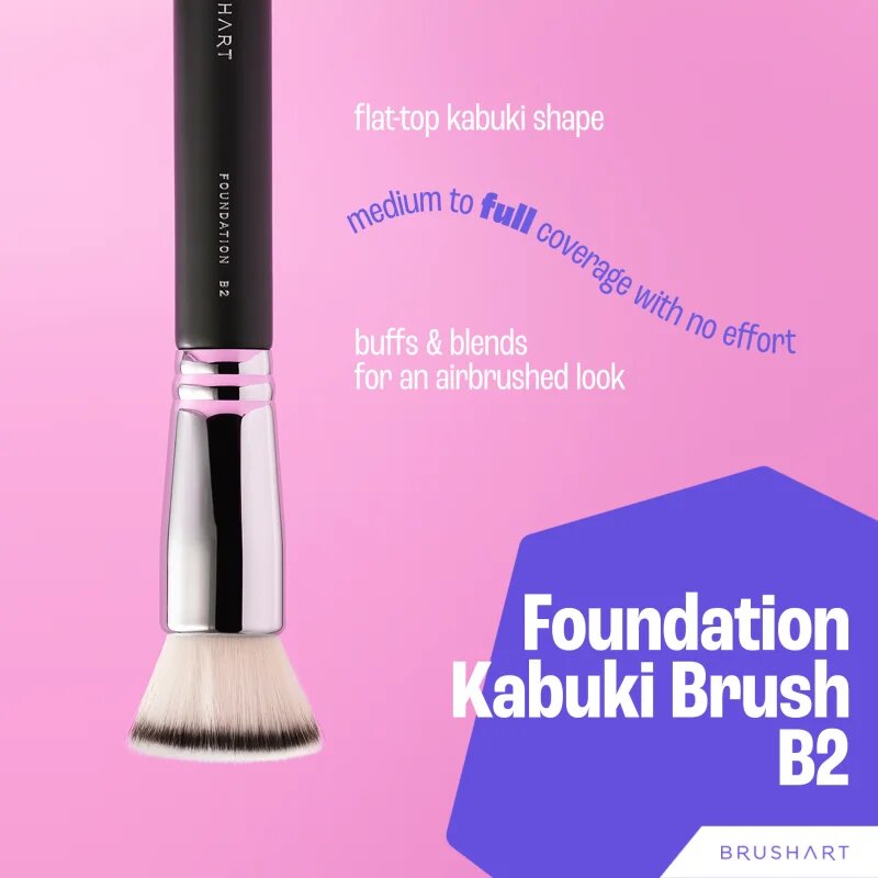 BrushArt Professional B2 Foundation brush kabuki čopič za puder B2 1 kos