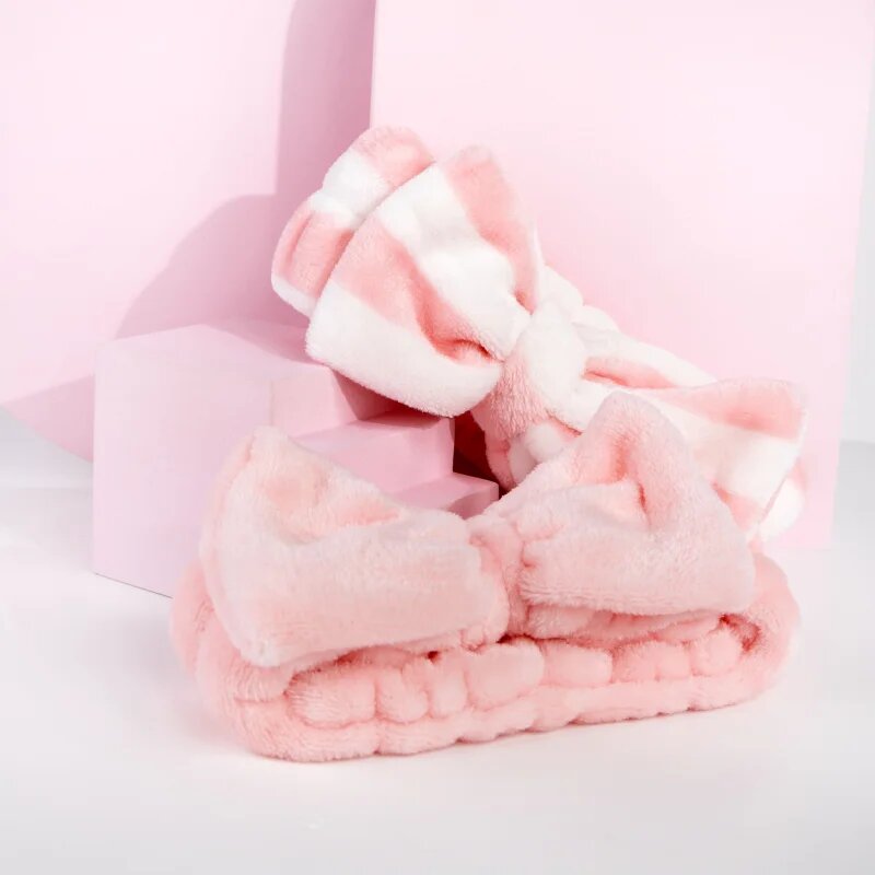 Brushworks Makeup Headbands kozmetični trak za glavo s pentljo