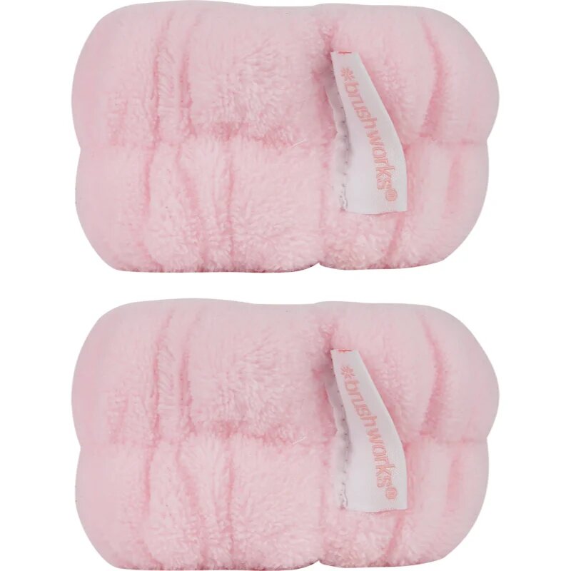 Brushworks Microfibre Wrist Wash Bands zapestnice proti brizganju vode pri umivanju obraza iz mikrovlaken 2 kos