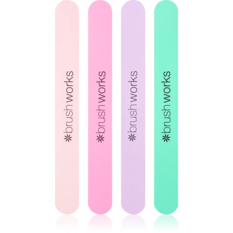 Brushworks Nail Files Pastel set pilic za nohte