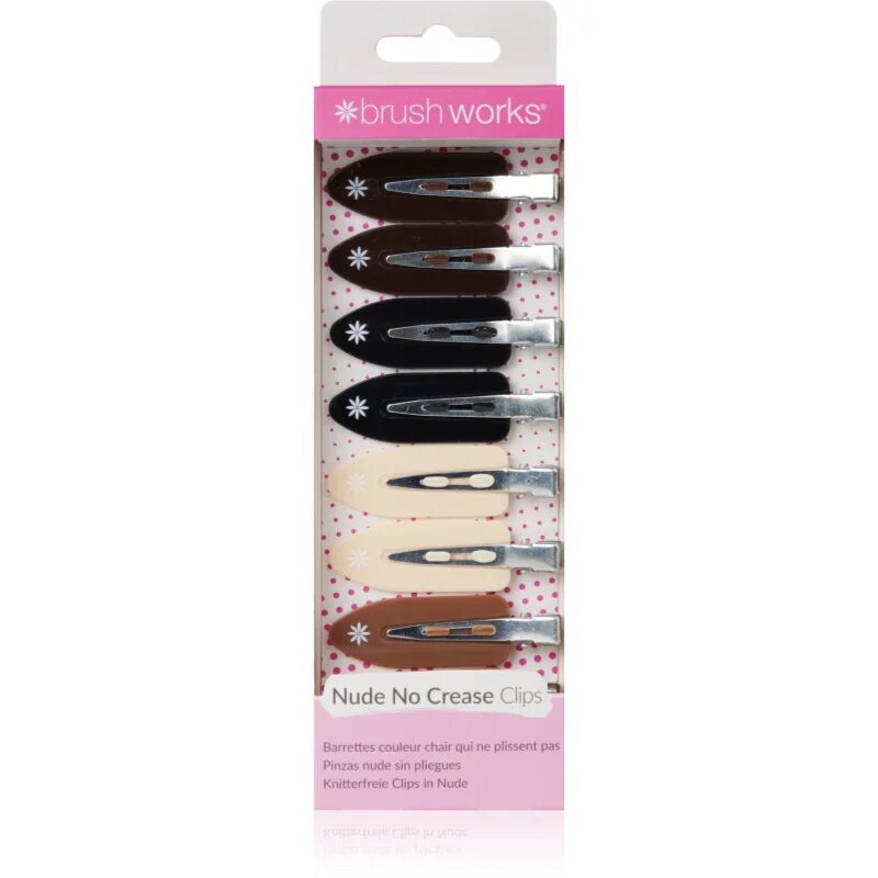 Brushworks No Crease Clips sponke za lase Nude