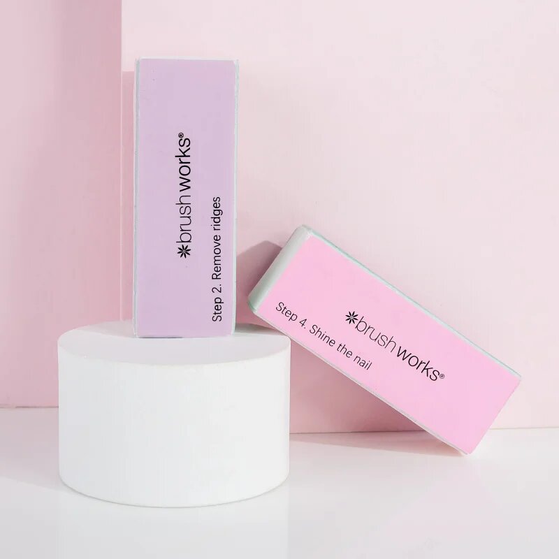 Brushworks Pastel Buffing Blocks štiristranski blok za poliranje nohtov