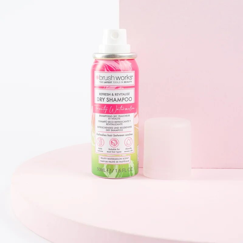 Brushworks Refresh & Revitalise Watermelon Dry Shampoo suhi šampon 50 ml