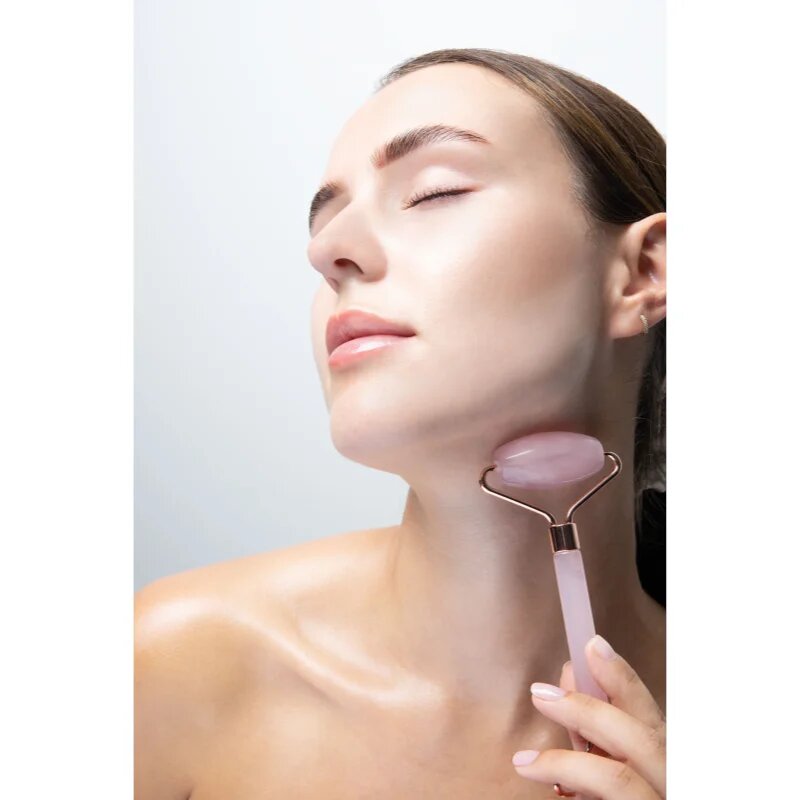 Brushworks Resin Rose Roller & Gua Sha set za nego obraza
