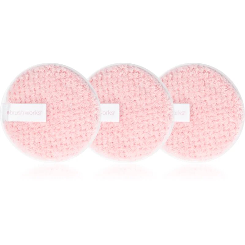 Brushworks Reusable Makeup Remover Pads pralne blazinice za odstranjevanje ličil 3 kos