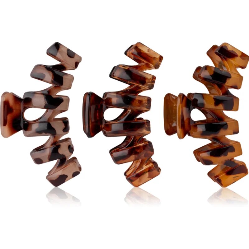 Brushworks Tortoiseshell Claw Clips sponke za lase 3 kos