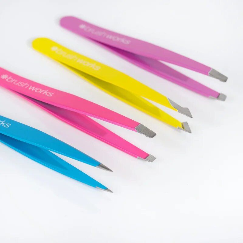 Brushworks Tweezer Set Neon set pincet