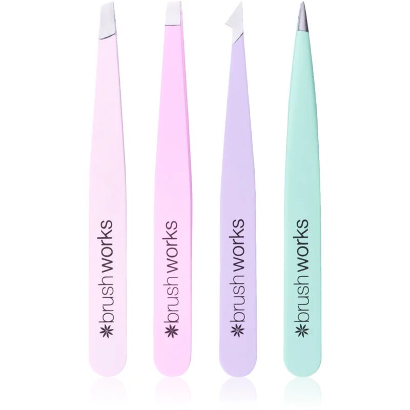 Brushworks Tweezer Set Pastel set pincet