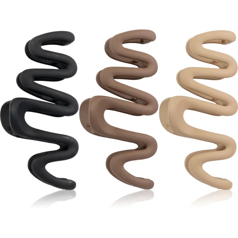 Brushworks Wave Claw Clips sponke za lase 3 kos