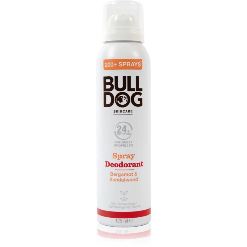 Bulldog Bergamot &Sandalwood Spray Deodorant deodorant v pršilu brez vsebnosti aluminija 125 ml