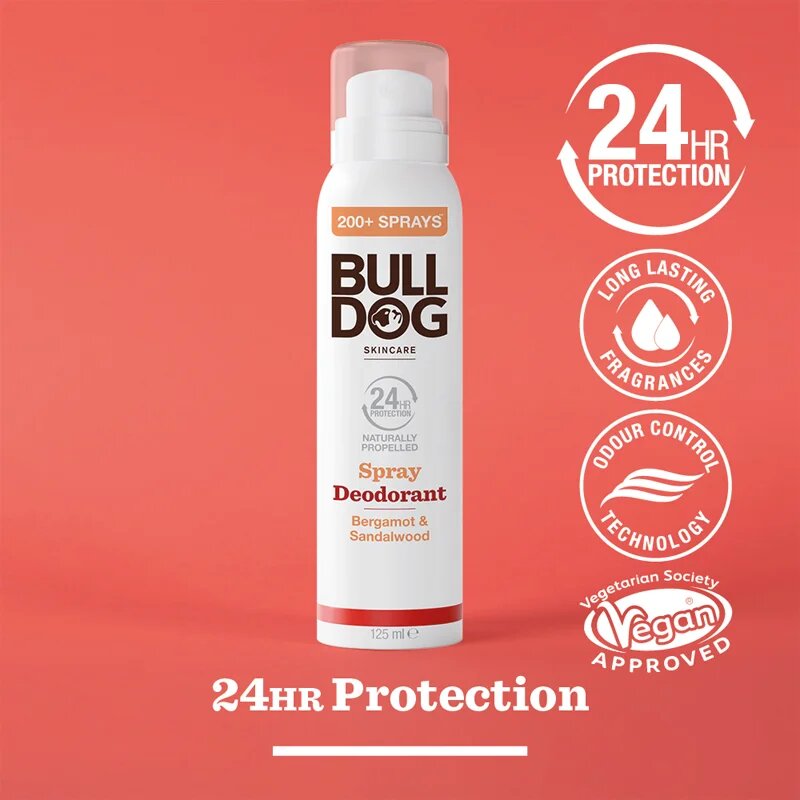 Bulldog Bergamot &Sandalwood Spray Deodorant deodorant v pršilu brez vsebnosti aluminija 125 ml