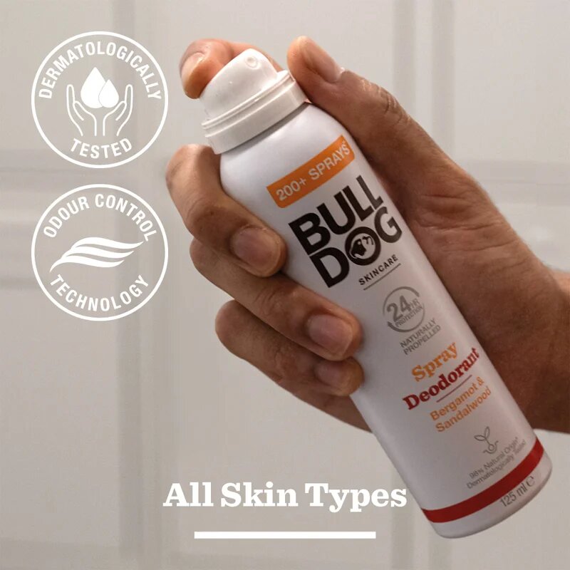 Bulldog Bergamot &Sandalwood Spray Deodorant deodorant v pršilu brez vsebnosti aluminija 125 ml