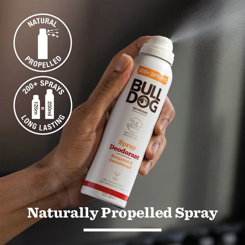 Bulldog Bergamot &Sandalwood Spray Deodorant deodorant v pršilu brez vsebnosti aluminija 125 ml