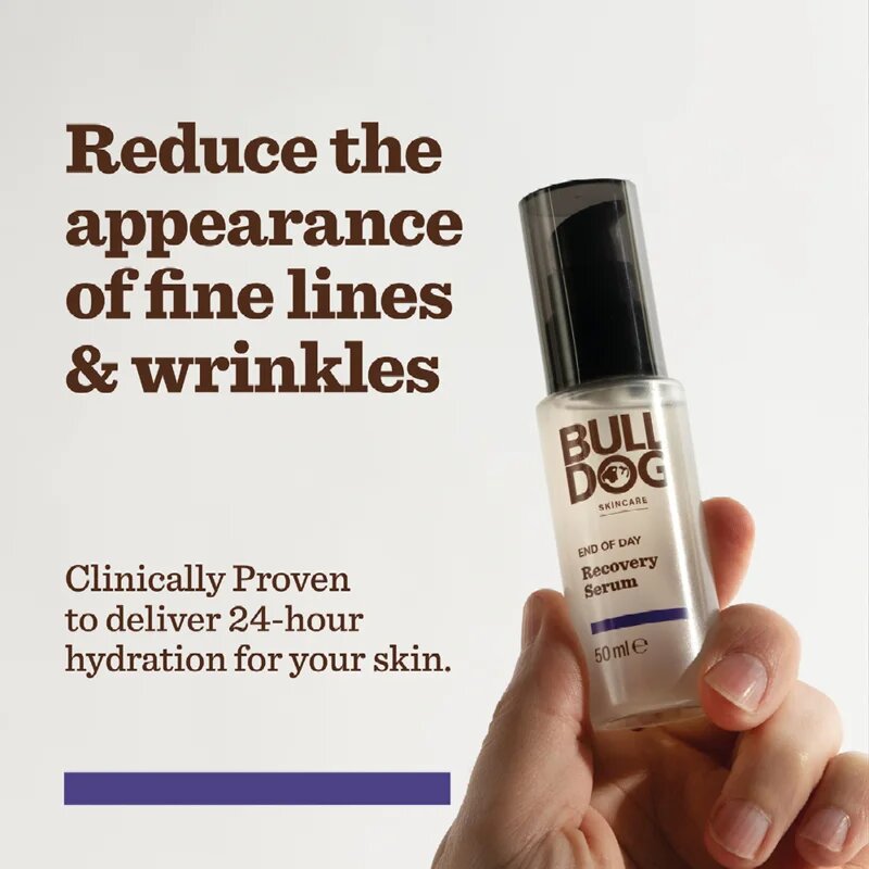 Bulldog End of Day Recovery Serum regeneracijski serum za obraz za noč 50 ml