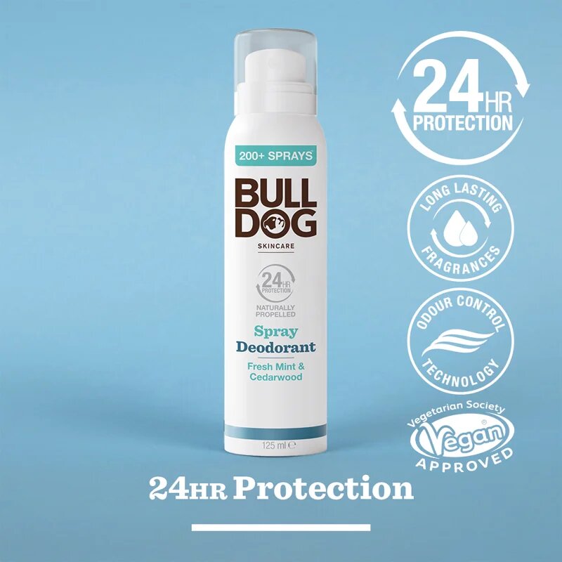 Bulldog Fresh Mint&Cedarwood Spray Deodorant deodorant v pršilu brez vsebnosti aluminija 125 ml