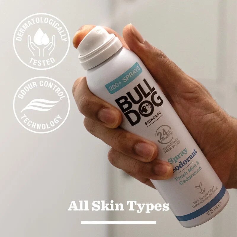 Bulldog Fresh Mint&Cedarwood Spray Deodorant deodorant v pršilu brez vsebnosti aluminija 125 ml