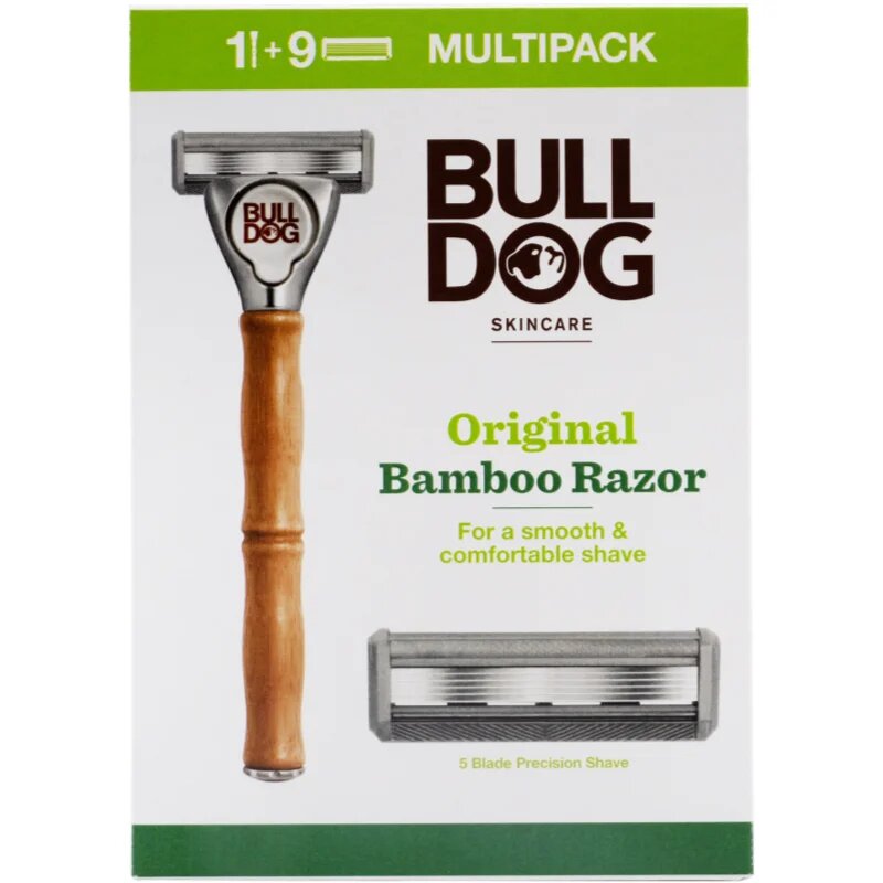 Bulldog Original Bamboo Razor brivnik + nadomestne britvice 9 ks