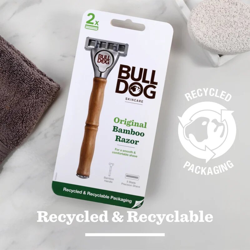Bulldog Original Bamboo Razor brivnik + nadomestne britvice 9 ks