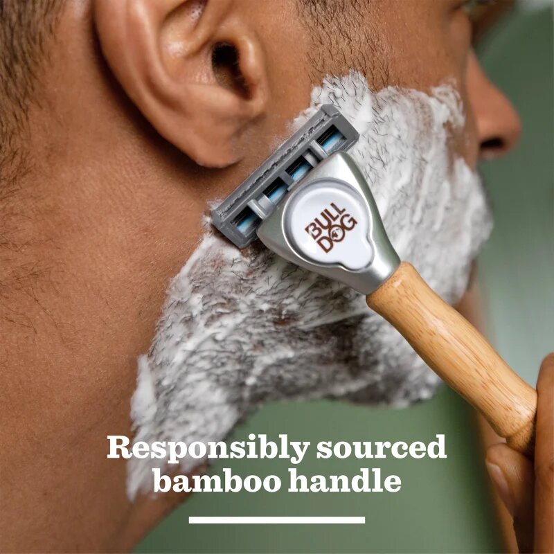 Bulldog Original Bamboo Razor brivnik + nadomestne britvice 9 ks