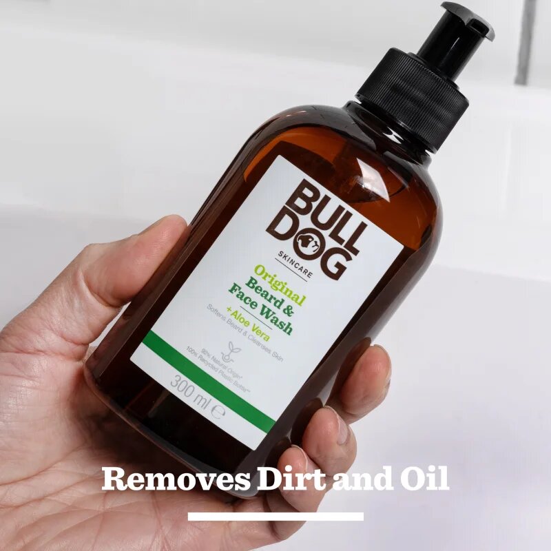 Bulldog Original Beard & Face Wash čistilni gel za moške 2v1 300 ml