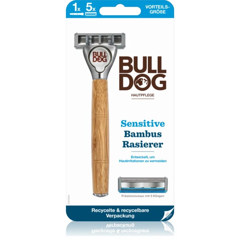 Bulldog Sensitive Bamboo brivnik + nadomestne glave 1 kos