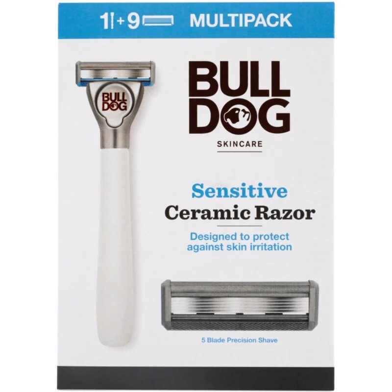 Bulldog Sensitive Ceramic Razor brivnik + nadomestne britvice 9 ks