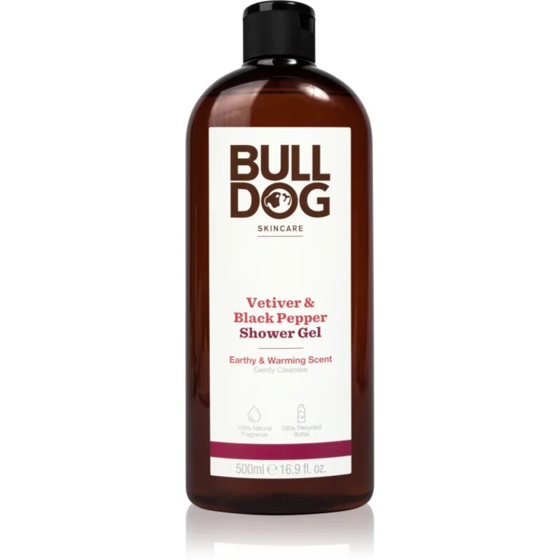 Bulldog Vetiver and Black Pepper gel za prhanje za moške 500 ml