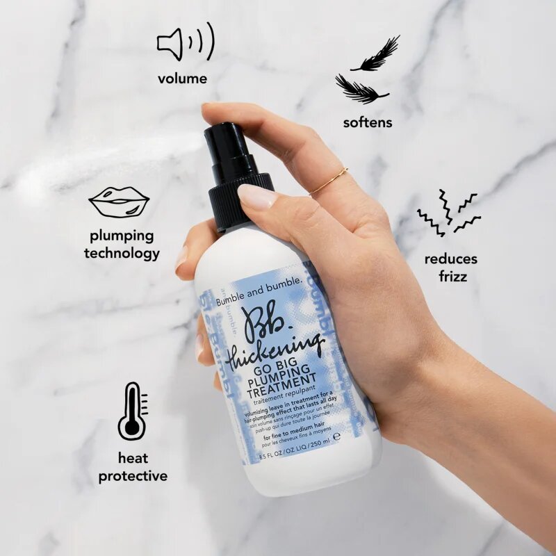 Bumble and Bumble Thickening Go Big Plumping Treatment pršilo za volumen za sušenje las in končno oblikovanje las 250 ml