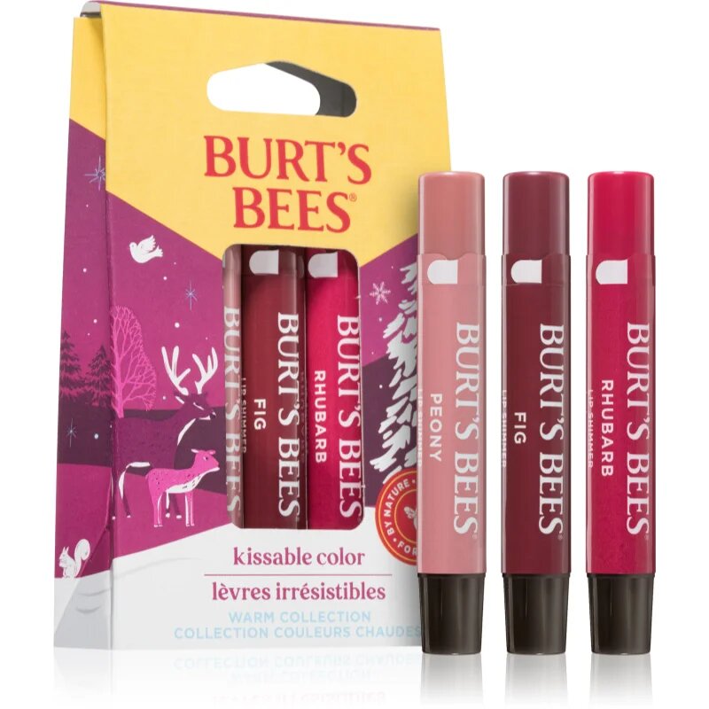 Burt’s Bees Festive Kissable Color set sijajev za ustnice