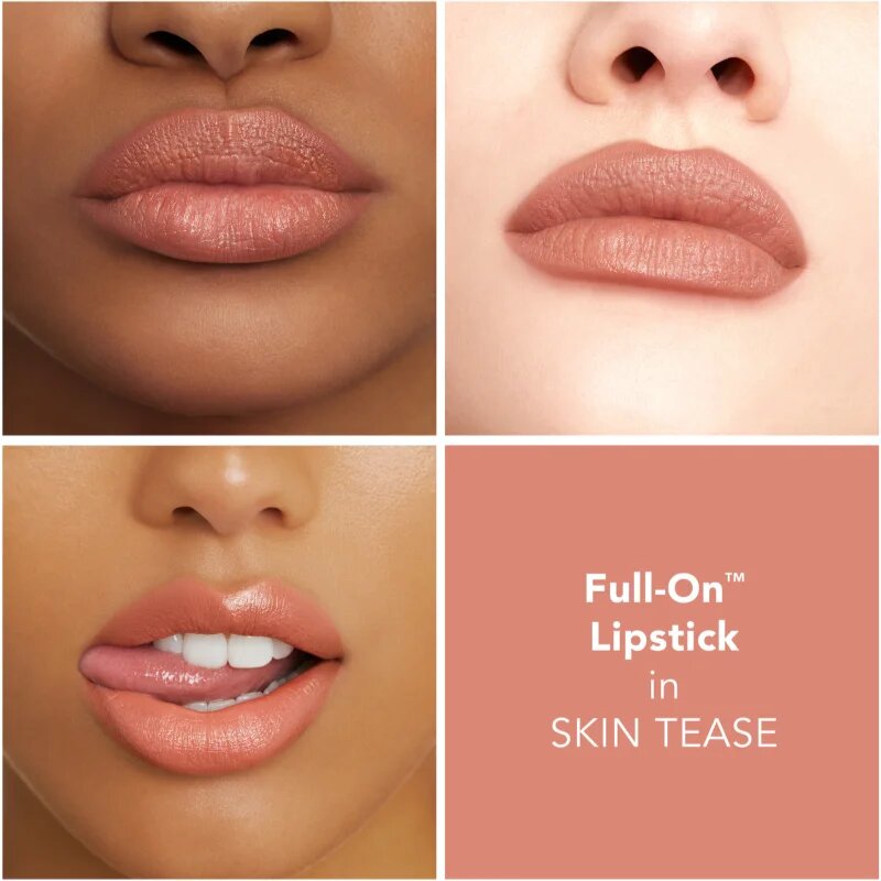 Buxom FULL-ON™ SATIN LIPSTICK kremasta šminka z učinkom povečanja odtenek Skin Tease 25 ml