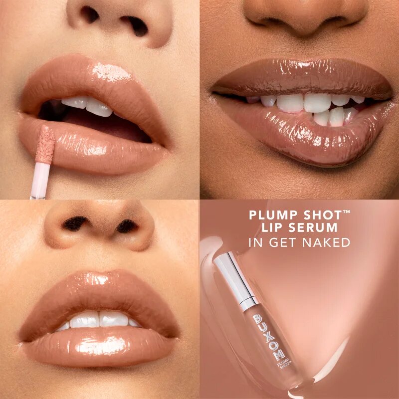 Buxom PLUMP SHOT™ COLLAGEN PEPTIDES ADVANCED PLUMPING LIP SERUM sijaj za ustnice za večji volumen odtenek SHEER TINTS Get Naked 4 ml