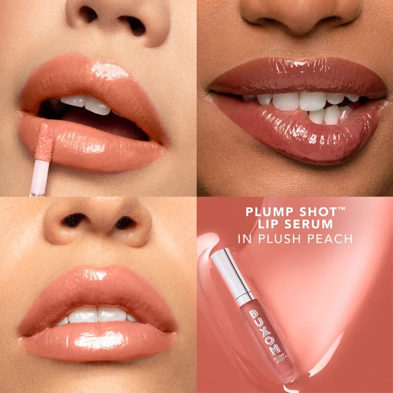 Buxom PLUMP SHOT™ COLLAGEN PEPTIDES ADVANCED PLUMPING LIP SERUM sijaj za ustnice za večji volumen odtenek SHEER TINTS - Plush Peach 4 ml