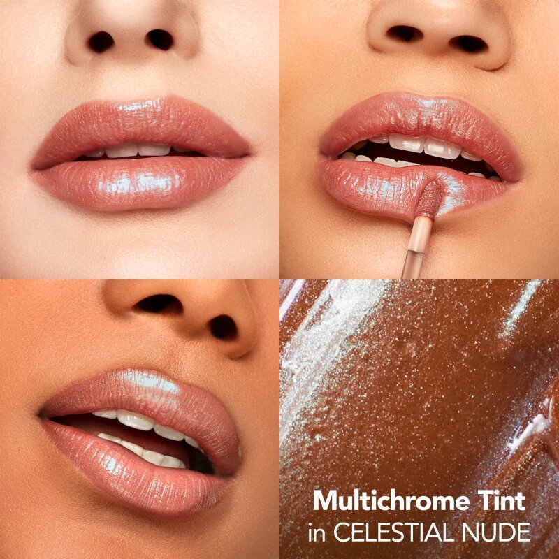 Buxom PLUMP SHOT™ COLLAGEN PEPTIDES ADVANCED PLUMPING MULTICHROME LIP SERUM bleščeči sijaj za ustnice z učinkom povečanja odtenek Celestial Nude 4 ml