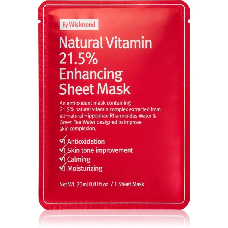 By Wishtrend Natural Vitamin krepilna maska iz platna 23 ml